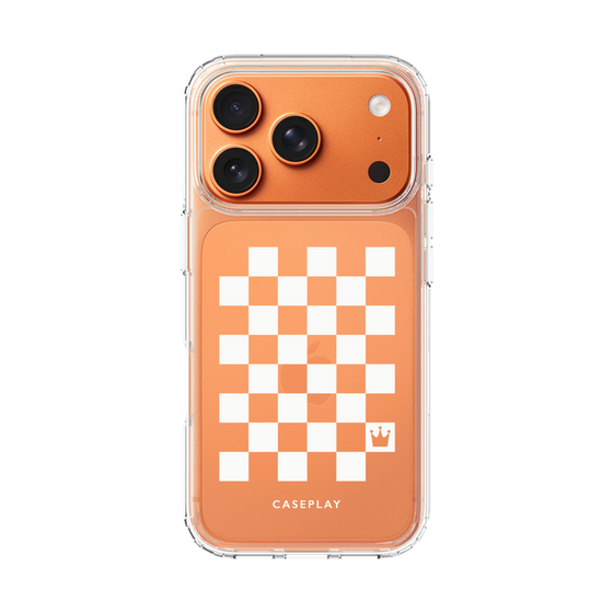 スリムプロテクションケース［ Racing checkered flag White - レーシングチェッカーフラッグ ホワイト ］