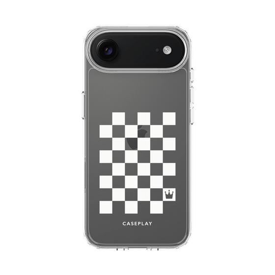 スリムプロテクションケース［ Racing checkered flag White - レーシングチェッカーフラッグ ホワイト ］