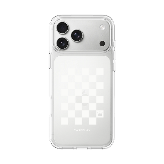 スリムプロテクションケース［ Racing checkered flag White - レーシングチェッカーフラッグ ホワイト ］