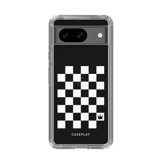 スリムプロテクションケース［ Racing checkered flag White - レーシングチェッカーフラッグ ホワイト ］