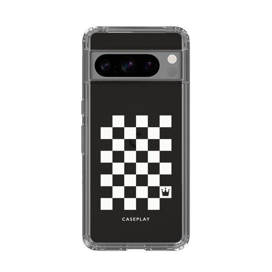 スリムプロテクションケース［ Racing checkered flag White - レーシングチェッカーフラッグ ホワイト ］