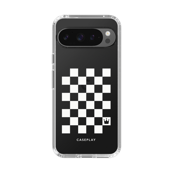 スリムプロテクションケース［ Racing checkered flag White - レーシングチェッカーフラッグ ホワイト ］