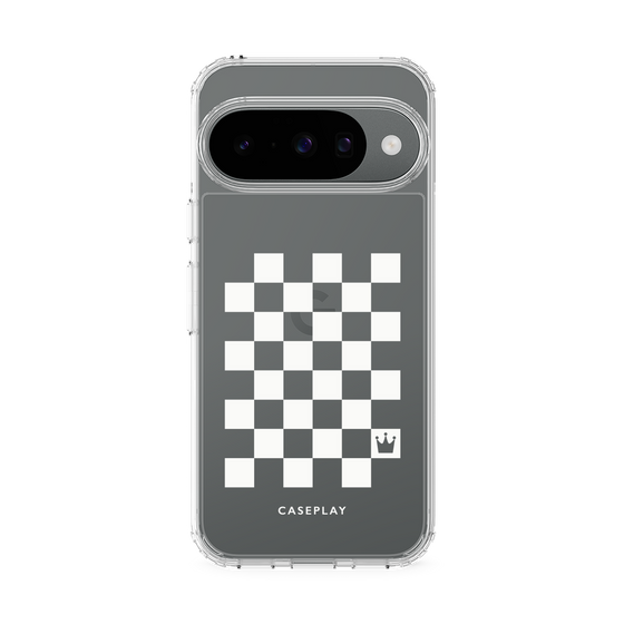 スリムプロテクションケース［ Racing checkered flag White - レーシングチェッカーフラッグ ホワイト ］