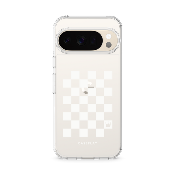 スリムプロテクションケース［ Racing checkered flag White - レーシングチェッカーフラッグ ホワイト ］