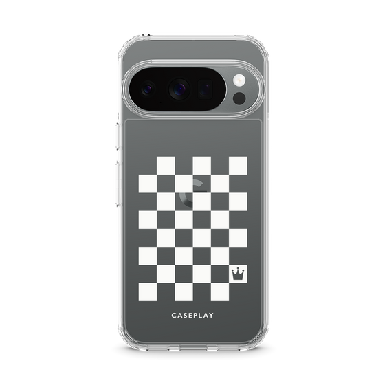 スリムプロテクションケース［ Racing checkered flag White - レーシングチェッカーフラッグ ホワイト ］
