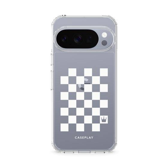 スリムプロテクションケース［ Racing checkered flag White - レーシングチェッカーフラッグ ホワイト ］