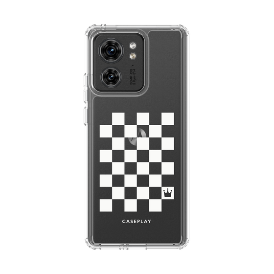 スリムプロテクションケース［ Racing checkered flag White - レーシングチェッカーフラッグ ホワイト ］