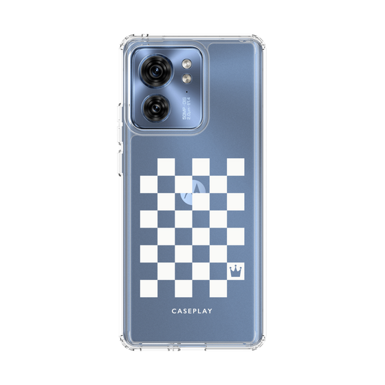 スリムプロテクションケース［ Racing checkered flag White - レーシングチェッカーフラッグ ホワイト ］