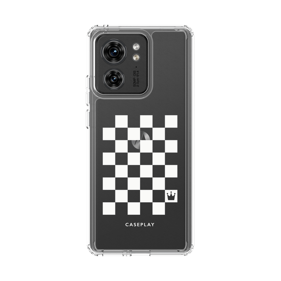 スリムプロテクションケース［ Racing checkered flag White - レーシングチェッカーフラッグ ホワイト ］