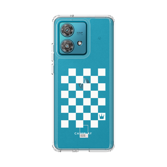 スリムプロテクションケース［ Racing checkered flag White - レーシングチェッカーフラッグ ホワイト ］