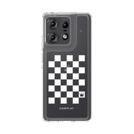 スリムプロテクションケース［ Racing checkered flag White - レーシングチェッカーフラッグ ホワイト ］