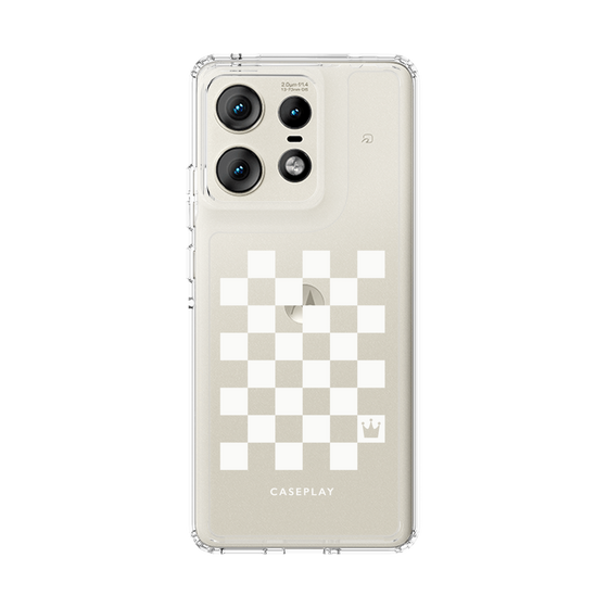 スリムプロテクションケース［ Racing checkered flag White - レーシングチェッカーフラッグ ホワイト ］