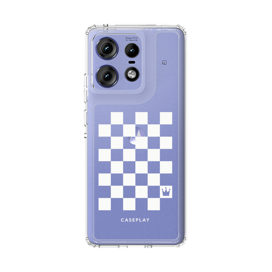スリムプロテクションケース［ Racing checkered flag White - レーシングチェッカーフラッグ ホワイト ］