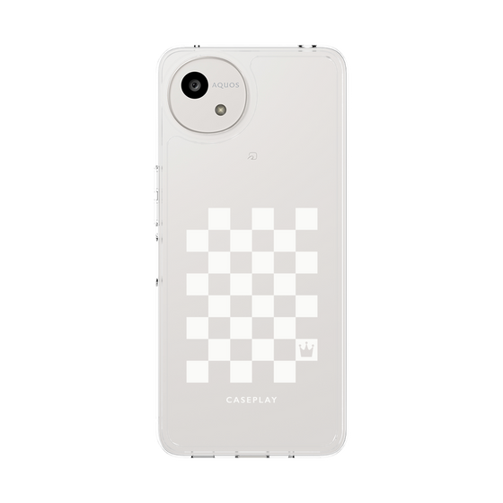 スリムプロテクションケース［ Racing checkered flag White - レーシングチェッカーフラッグ ホワイト ］