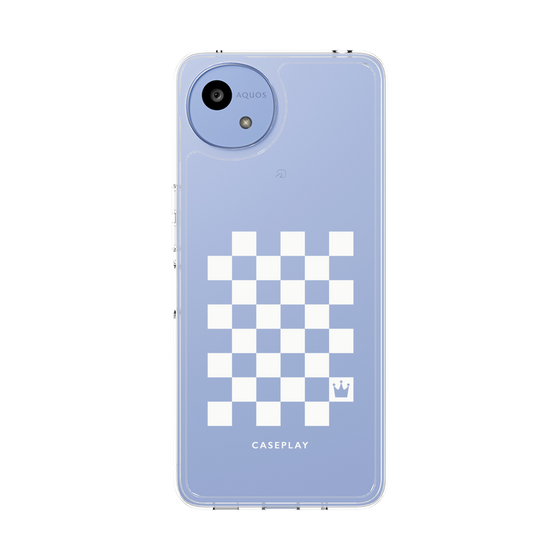 スリムプロテクションケース［ Racing checkered flag White - レーシングチェッカーフラッグ ホワイト ］