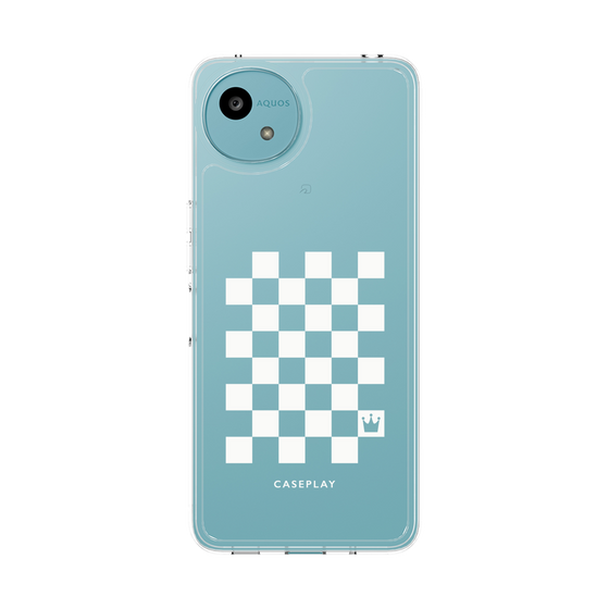 スリムプロテクションケース［ Racing checkered flag White - レーシングチェッカーフラッグ ホワイト ］