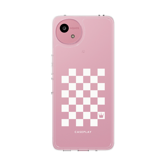 スリムプロテクションケース［ Racing checkered flag White - レーシングチェッカーフラッグ ホワイト ］