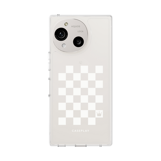 スリムプロテクションケース［ Racing checkered flag White - レーシングチェッカーフラッグ ホワイト ］