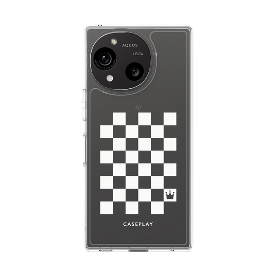 スリムプロテクションケース［ Racing checkered flag White - レーシングチェッカーフラッグ ホワイト ］