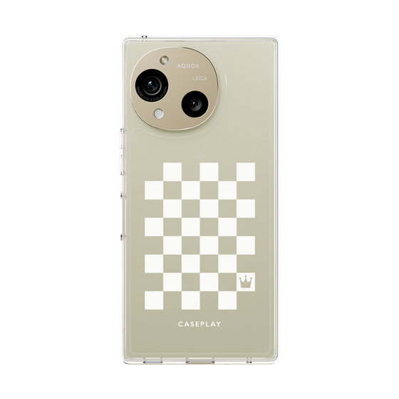 スリムプロテクションケース［ Racing checkered flag White - レーシングチェッカーフラッグ ホワイト ］