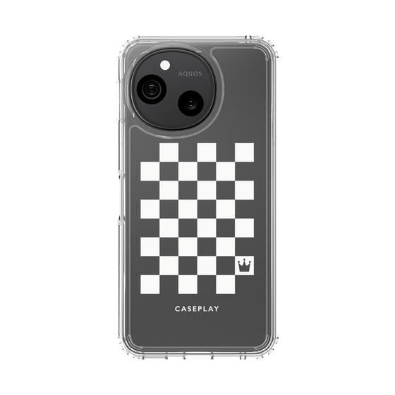 スリムプロテクションケース［ Racing checkered flag White - レーシングチェッカーフラッグ ホワイト ］