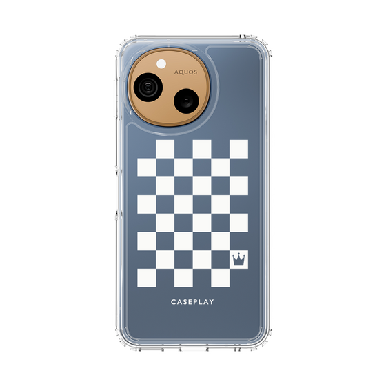 スリムプロテクションケース［ Racing checkered flag White - レーシングチェッカーフラッグ ホワイト ］