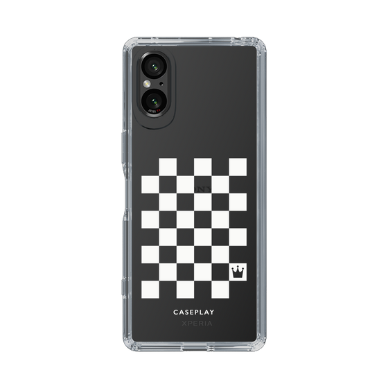 スリムプロテクションケース［ Racing checkered flag White - レーシングチェッカーフラッグ ホワイト ］