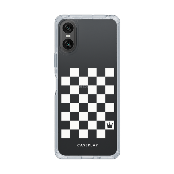 スリムプロテクションケース［ Racing checkered flag White - レーシングチェッカーフラッグ ホワイト ］