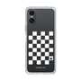 スリムプロテクションケース［ Racing checkered flag White - レーシングチェッカーフラッグ ホワイト ］