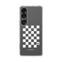 スリムプロテクションケース［ Racing checkered flag White - レーシングチェッカーフラッグ ホワイト ］