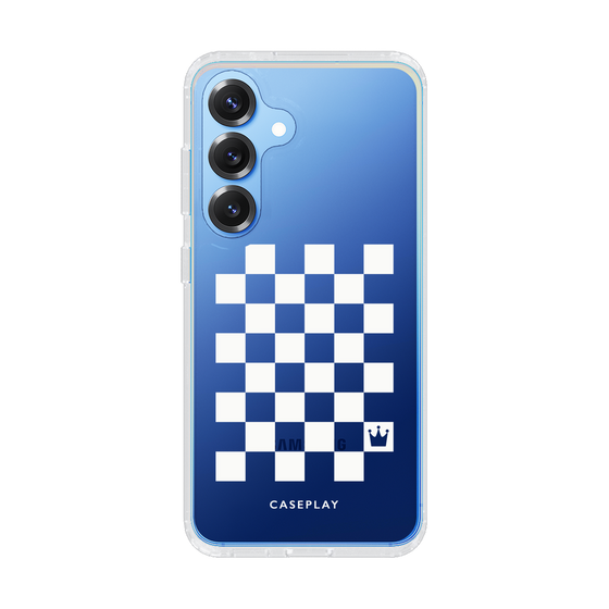 スリムプロテクションケース［ Racing checkered flag White - レーシングチェッカーフラッグ ホワイト ］