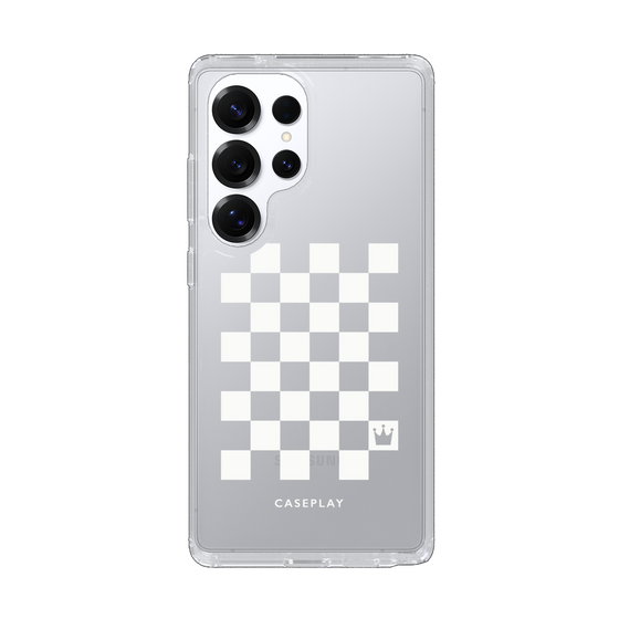 スリムプロテクションケース［ Racing checkered flag White - レーシングチェッカーフラッグ ホワイト ］