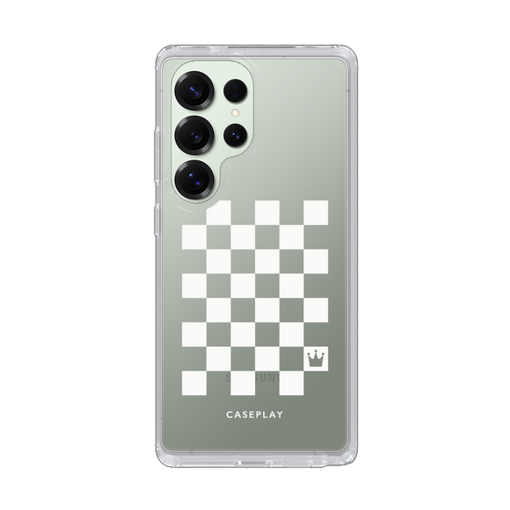 スリムプロテクションケース［ Racing checkered flag White - レーシングチェッカーフラッグ ホワイト ］