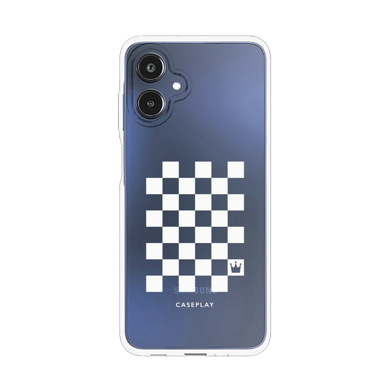 スリムプロテクションケース［ Racing checkered flag White - レーシングチェッカーフラッグ ホワイト ］