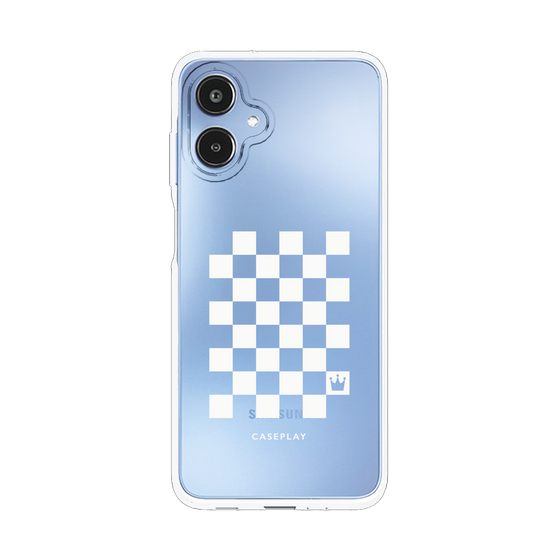 スリムプロテクションケース［ Racing checkered flag White - レーシングチェッカーフラッグ ホワイト ］