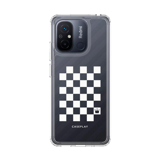スリムプロテクションケース［ Racing checkered flag White - レーシングチェッカーフラッグ ホワイト ］