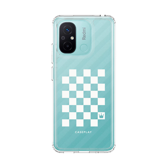 スリムプロテクションケース［ Racing checkered flag White - レーシングチェッカーフラッグ ホワイト ］