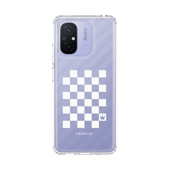 スリムプロテクションケース［ Racing checkered flag White - レーシングチェッカーフラッグ ホワイト ］