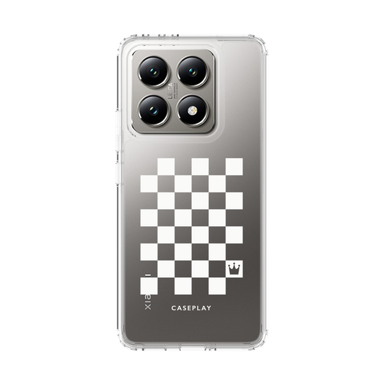 スリムプロテクションケース［ Racing checkered flag White - レーシングチェッカーフラッグ ホワイト ］