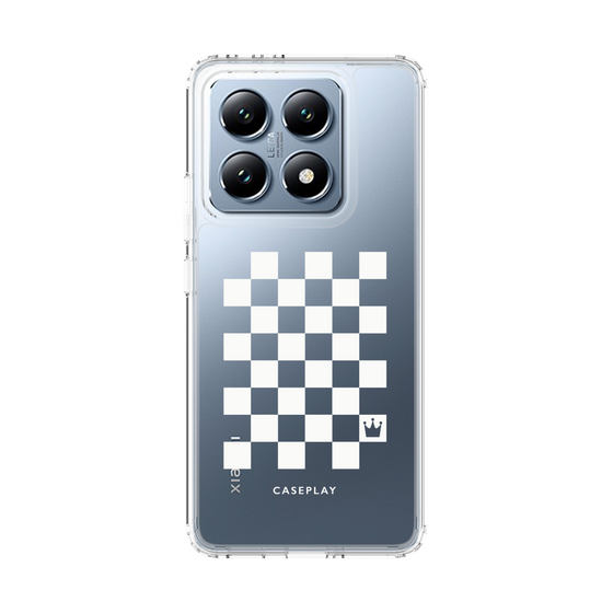 スリムプロテクションケース［ Racing checkered flag White - レーシングチェッカーフラッグ ホワイト ］