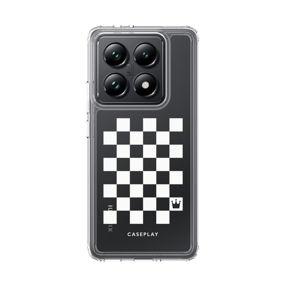 スリムプロテクションケース［ Racing checkered flag White - レーシングチェッカーフラッグ ホワイト ］
