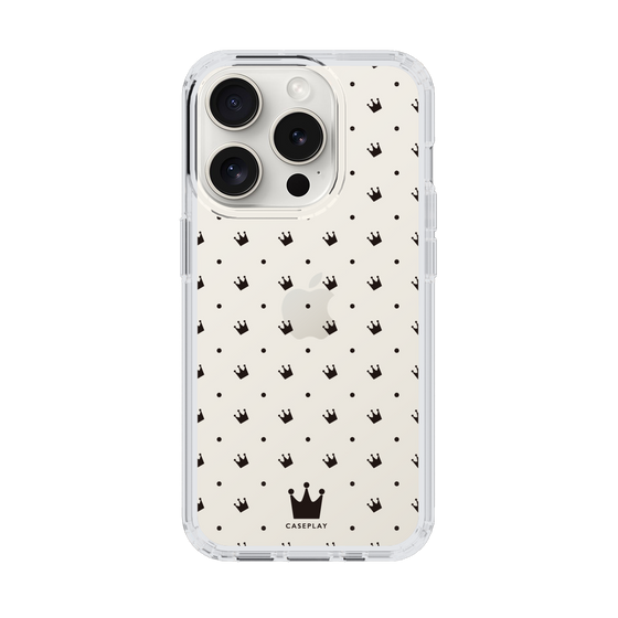 スリムプロテクションケース［ CASEPLAY Crown dots Black - ケースプレイ・クラウン・ドッツ ブラック ］