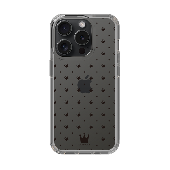 スリムプロテクションケース［ CASEPLAY Crown dots Black - ケースプレイ・クラウン・ドッツ ブラック ］