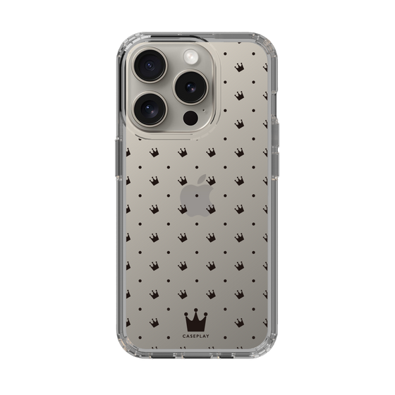 スリムプロテクションケース［ CASEPLAY Crown dots Black - ケースプレイ・クラウン・ドッツ ブラック ］