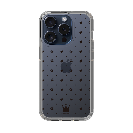 スリムプロテクションケース［ CASEPLAY Crown dots Black - ケースプレイ・クラウン・ドッツ ブラック ］