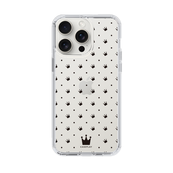 スリムプロテクションケース［ CASEPLAY Crown dots Black - ケースプレイ・クラウン・ドッツ ブラック ］