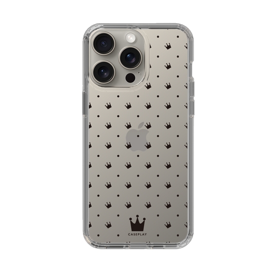 スリムプロテクションケース［ CASEPLAY Crown dots Black - ケースプレイ・クラウン・ドッツ ブラック ］