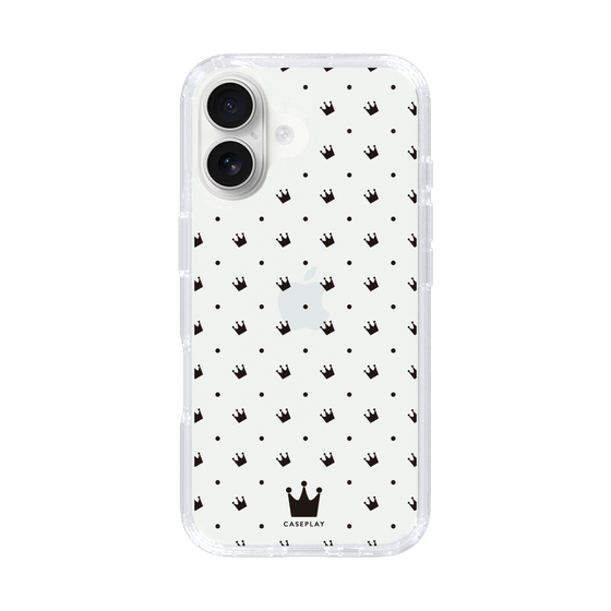 スリムプロテクションケース［ CASEPLAY Crown dots Black - ケースプレイ・クラウン・ドッツ ブラック ］