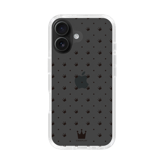 スリムプロテクションケース［ CASEPLAY Crown dots Black - ケースプレイ・クラウン・ドッツ ブラック ］