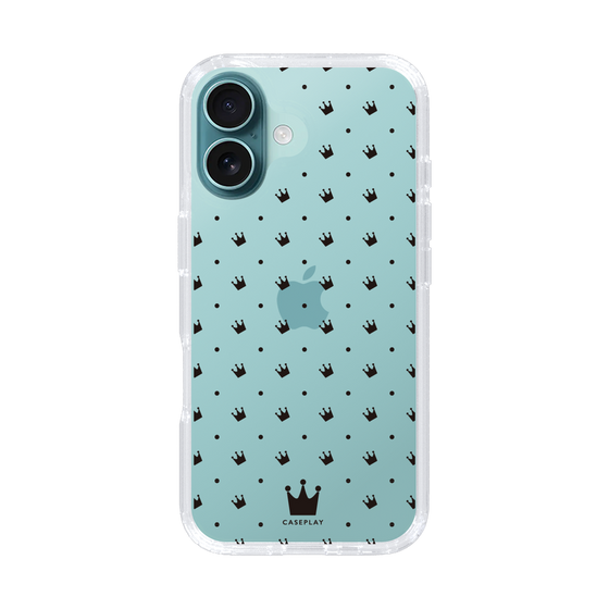 スリムプロテクションケース［ CASEPLAY Crown dots Black - ケースプレイ・クラウン・ドッツ ブラック ］